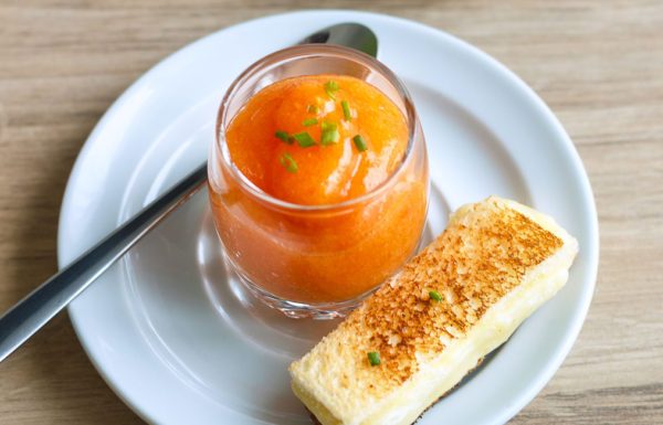 Sweet Cantaloupe Carrot Gazpacho Shooters Recipe Eatwell101