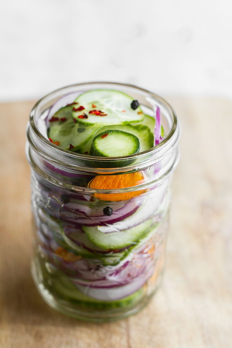 Spicy Sweet Pickled Cucumber Recipe — Eatwell101