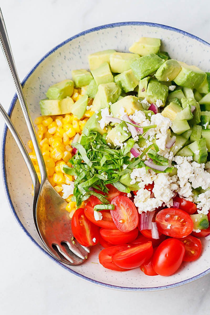 Avocado Feta Corn Salad Recipe Eatwell