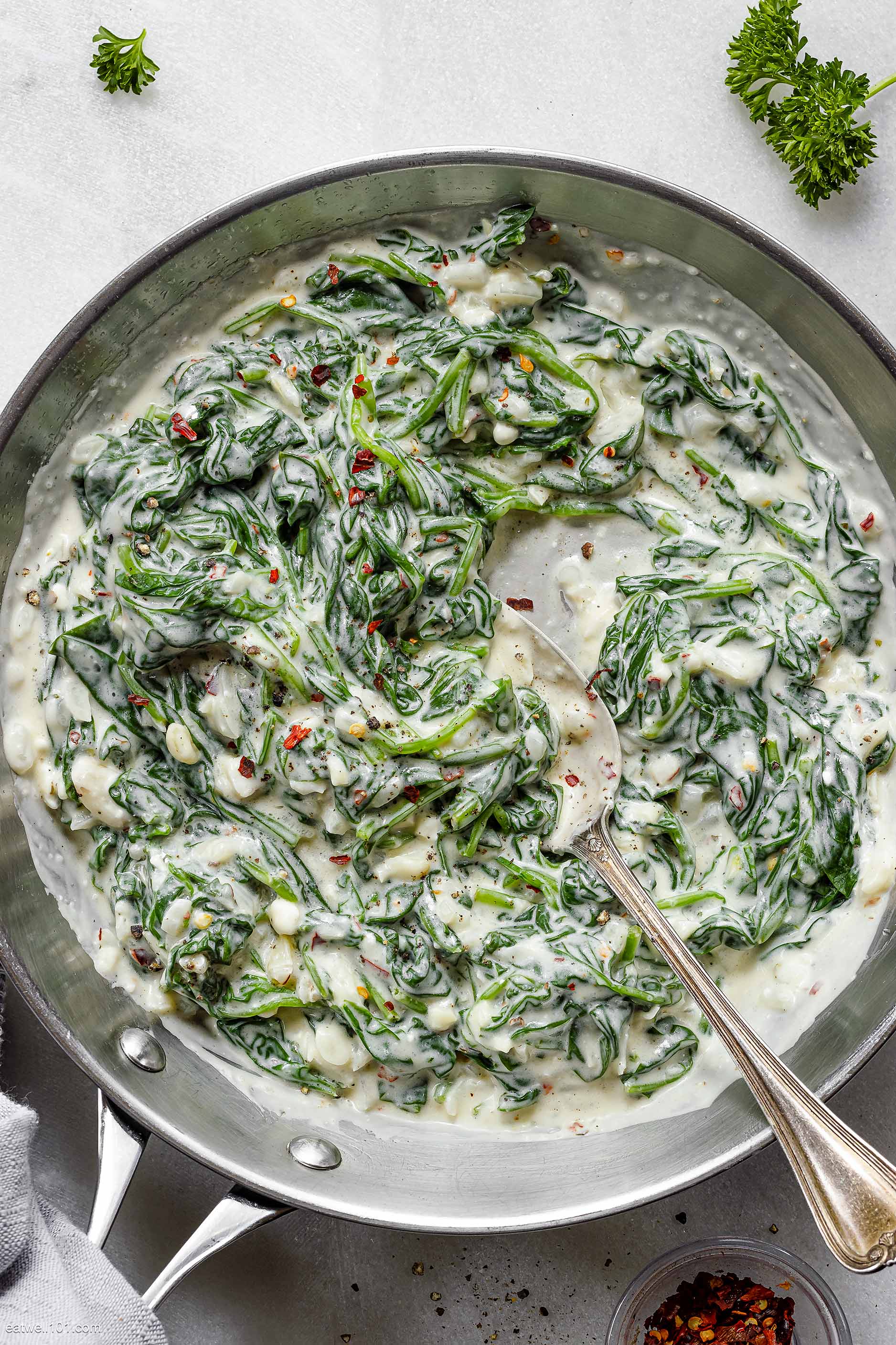 Creamy Spinach Recipe How To Make Creamy Spinach Eatwell101