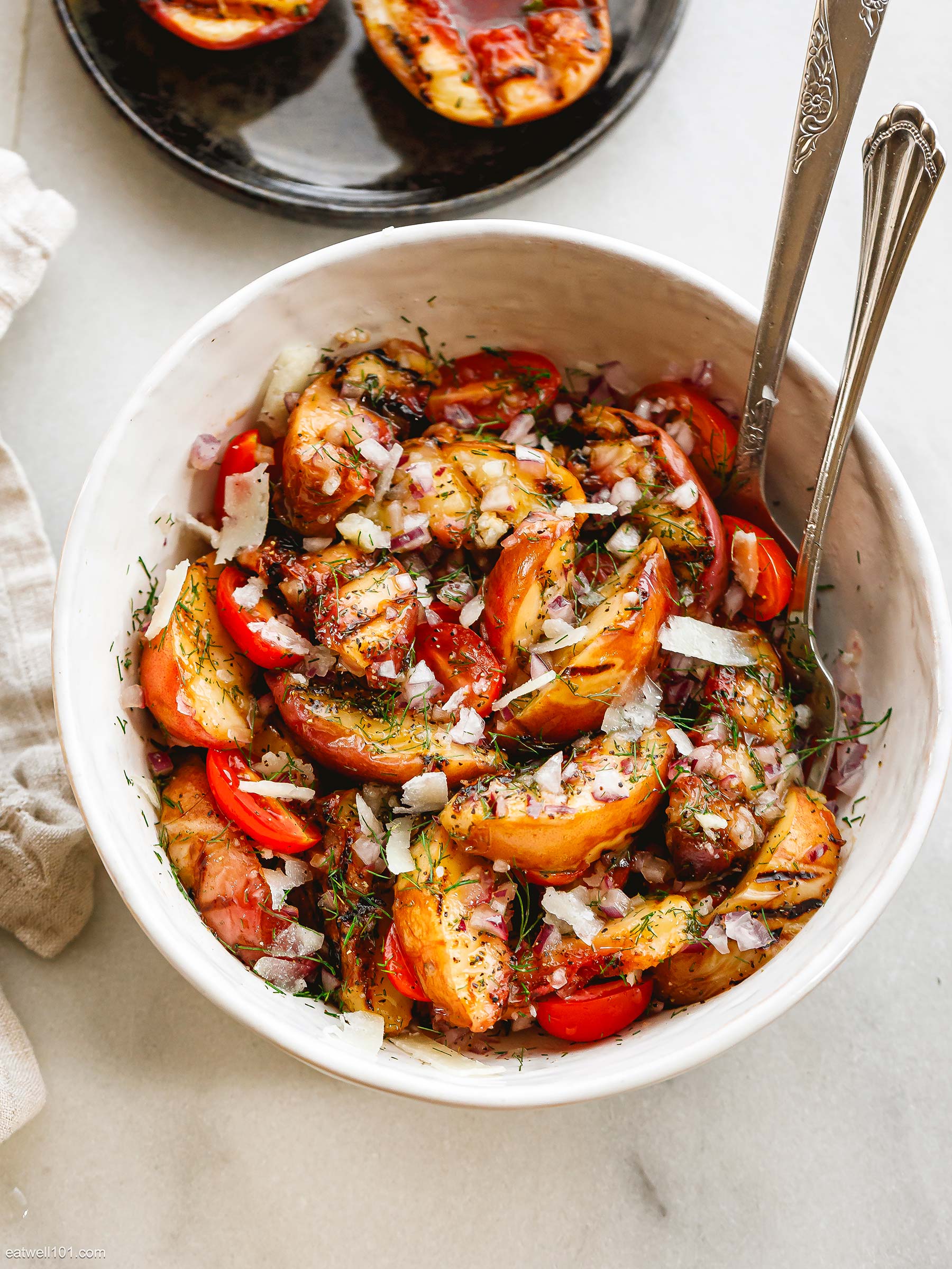 Grilled Peach Salad Recipe Eatwell