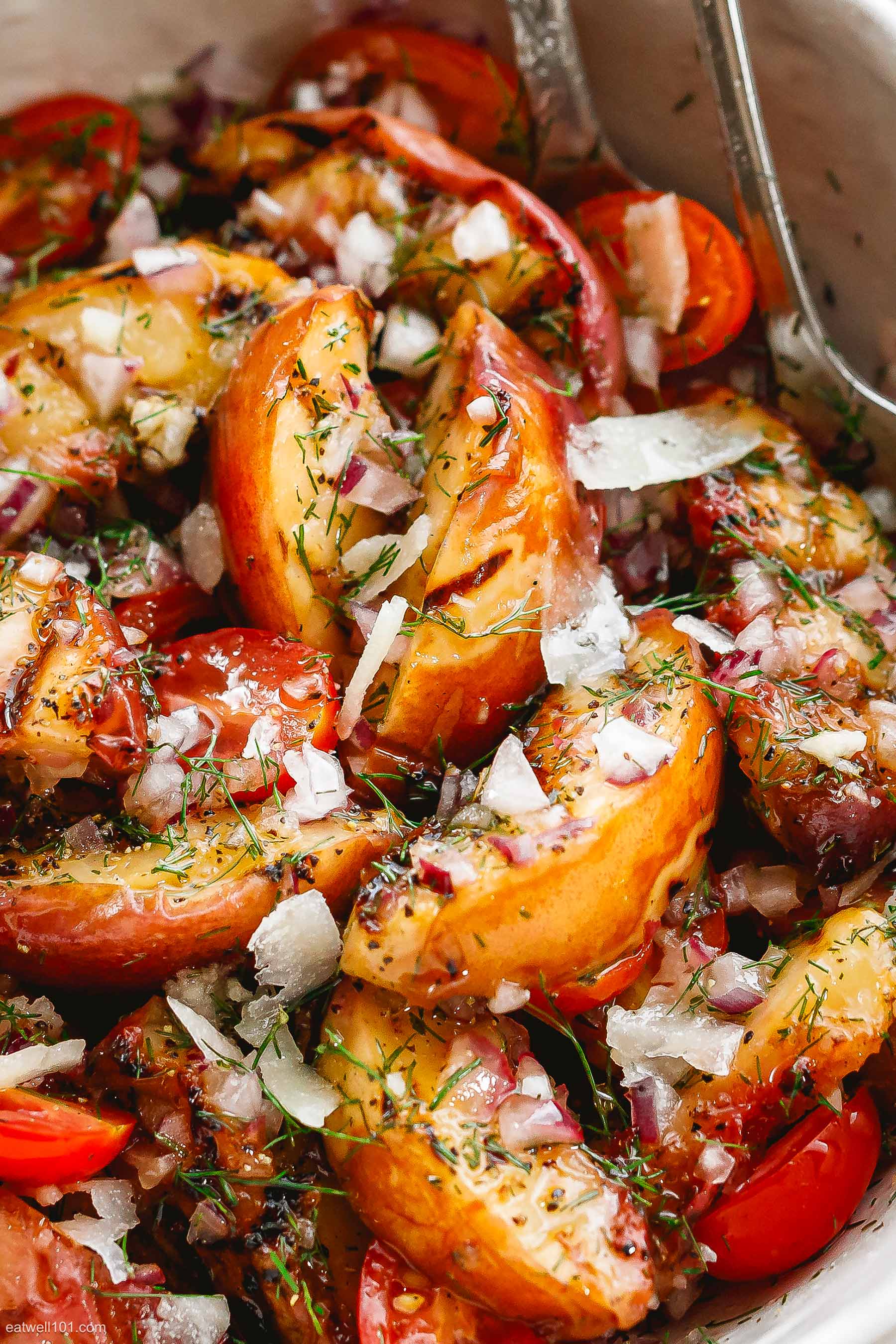 Grilled Peach Salad Recipe Eatwell101