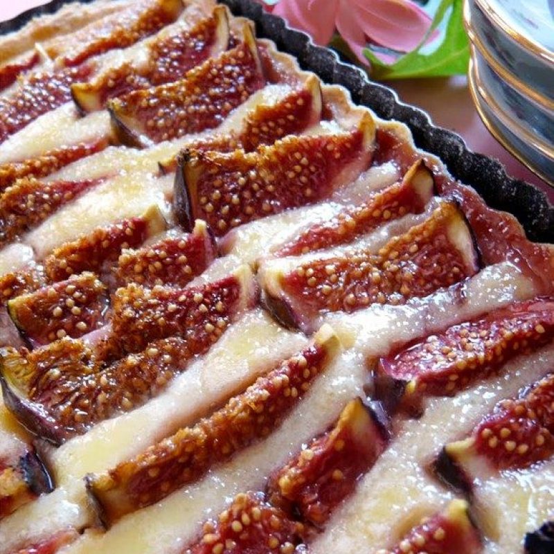 fig recipe pie figs dessert fresh cream eatwell101 almond