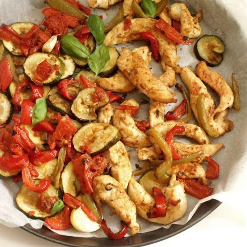 Roasted Chicken Strips and Vegetables — Eatwell101