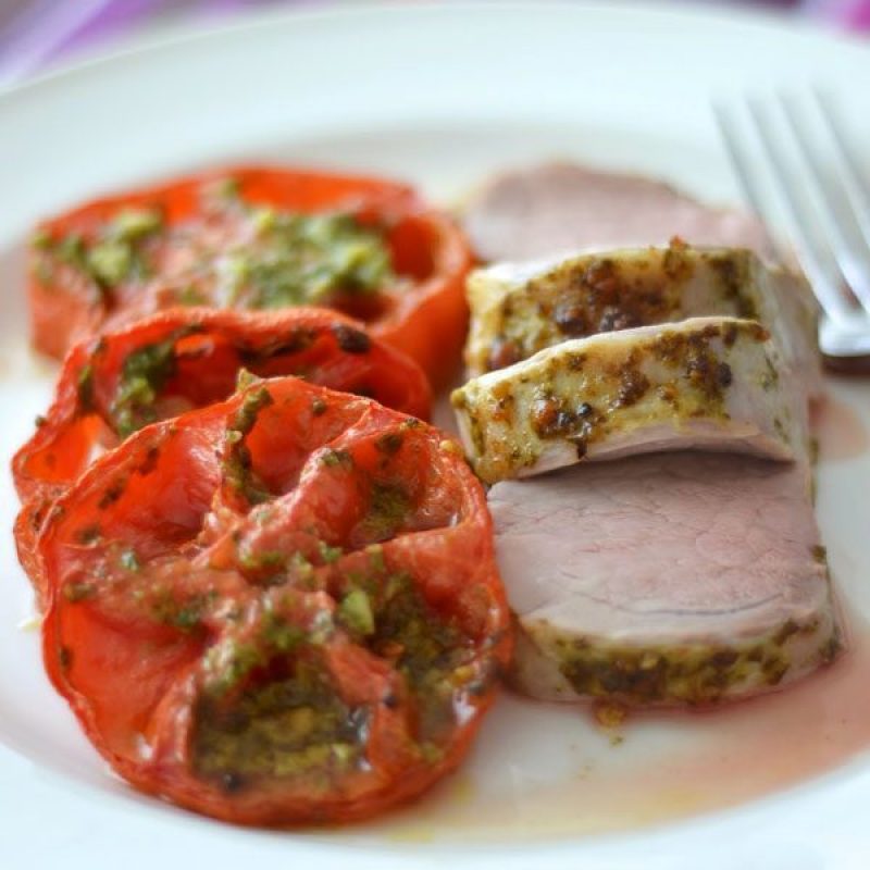 Baked Pork Tenderloin with Tomato — Eatwell101