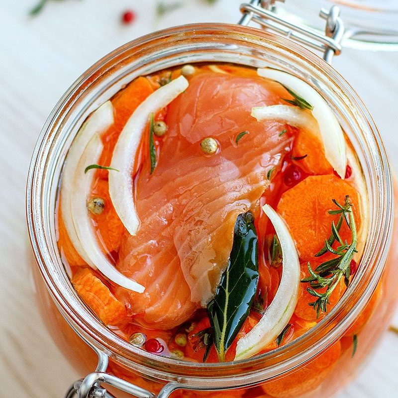 Marinated on sale smoked salmon