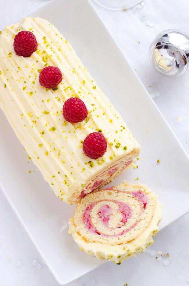 Raspberry Chocolate Cake Roll Recipe for your Holiday party – White ...
