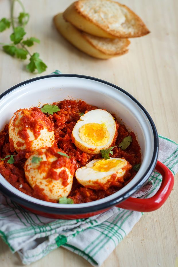 Hard Boiled Eggs in Tomato Sauce Recipe — Eatwell101