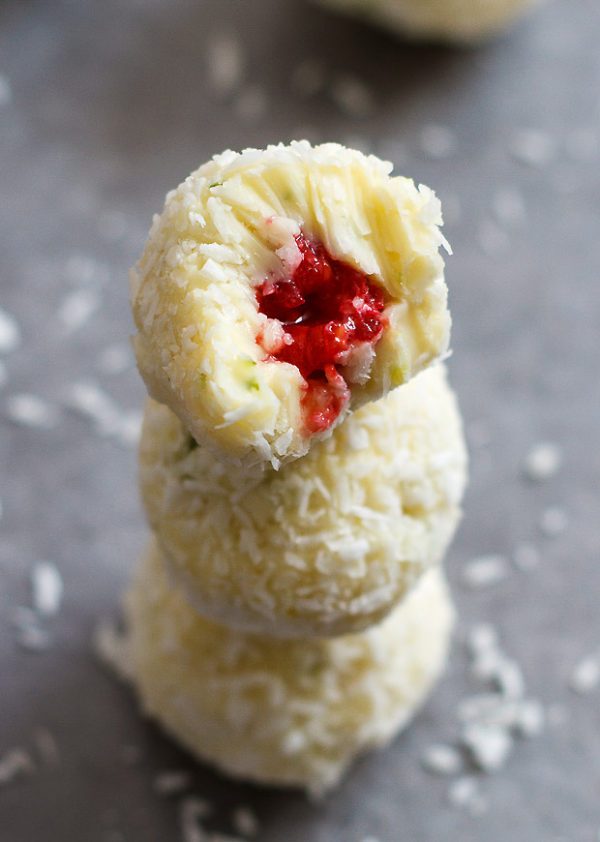 Raspberry White Chocolate Coconut Bites Recipe — Eatwell101 