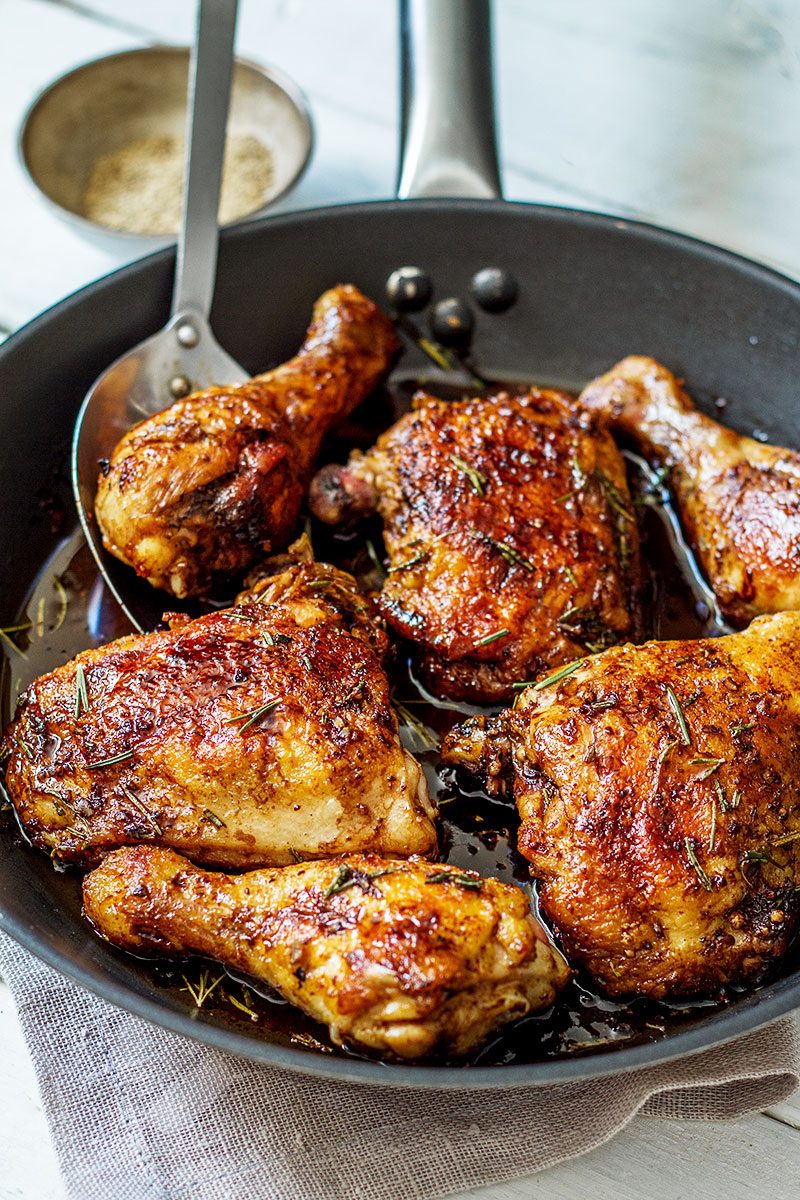 Chicken Recipes Healthy Legs Balsamic Honey Skillet Chicken Legs Recipe ...