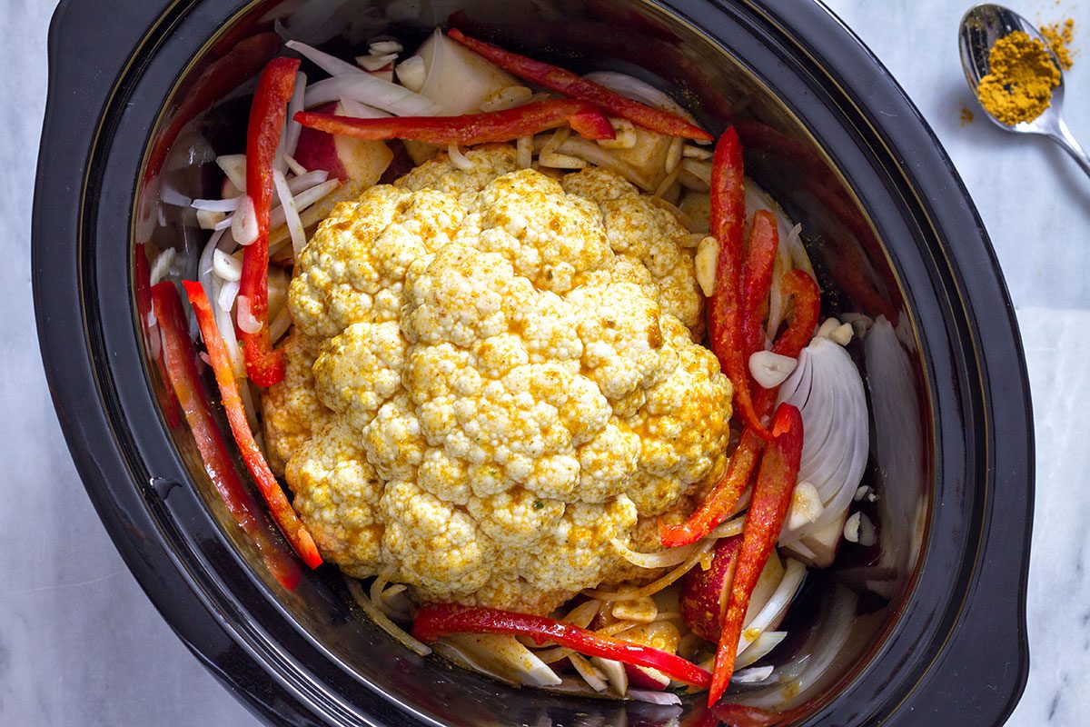 Slow Cooker Cauliflower Curry And Cashew Recipe Slow Cooker