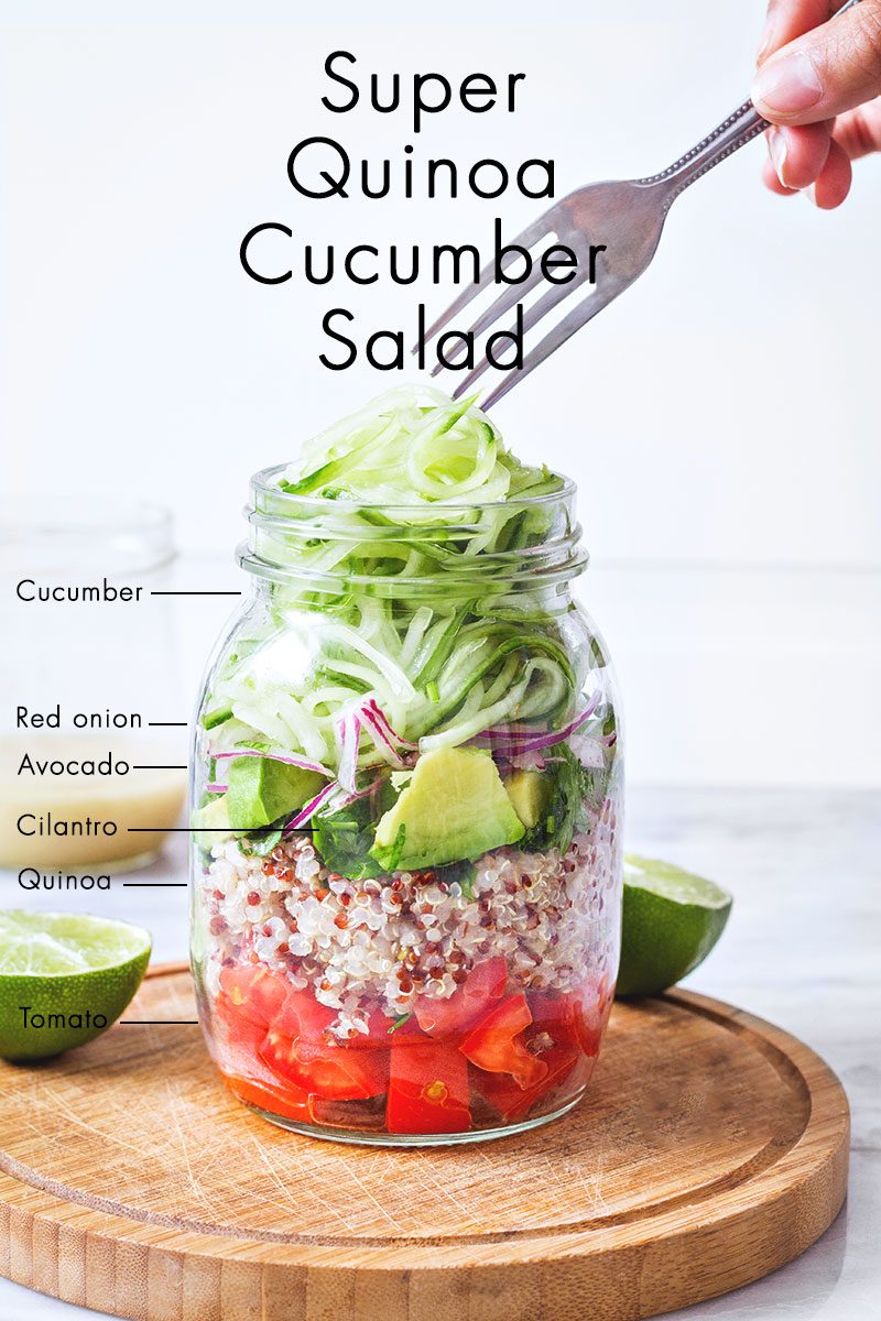 Mason Jar Chopped Salad with Quinoa