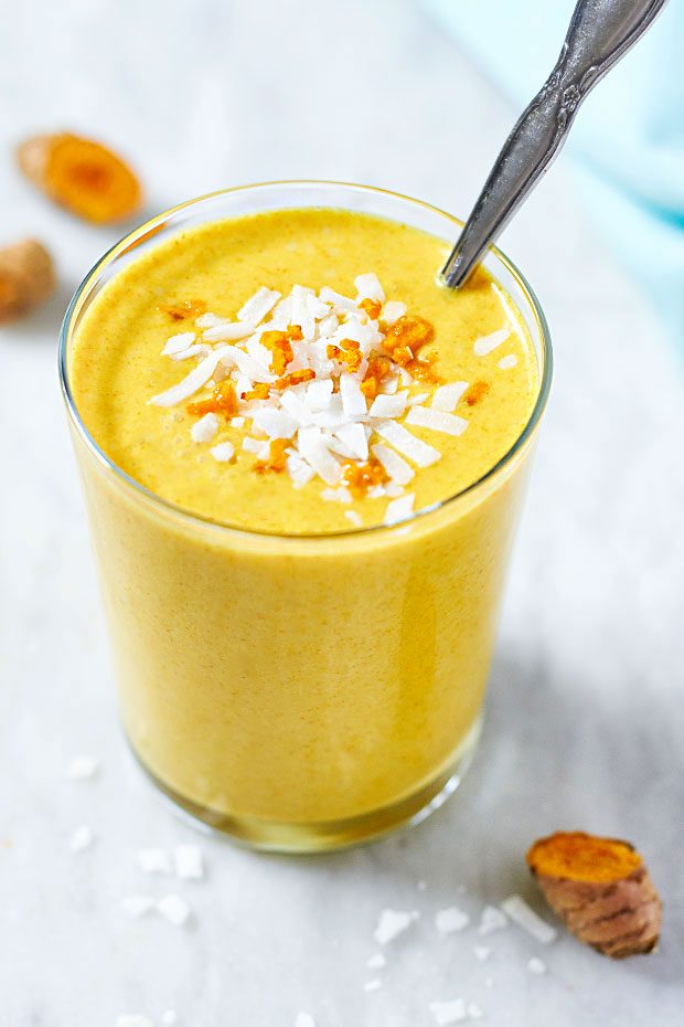 turmeric smoothie recipes creamy smoothies banana eatwell101 carb low health recipe drinks benefits healthy easy tumeric drink ingredients packed energized