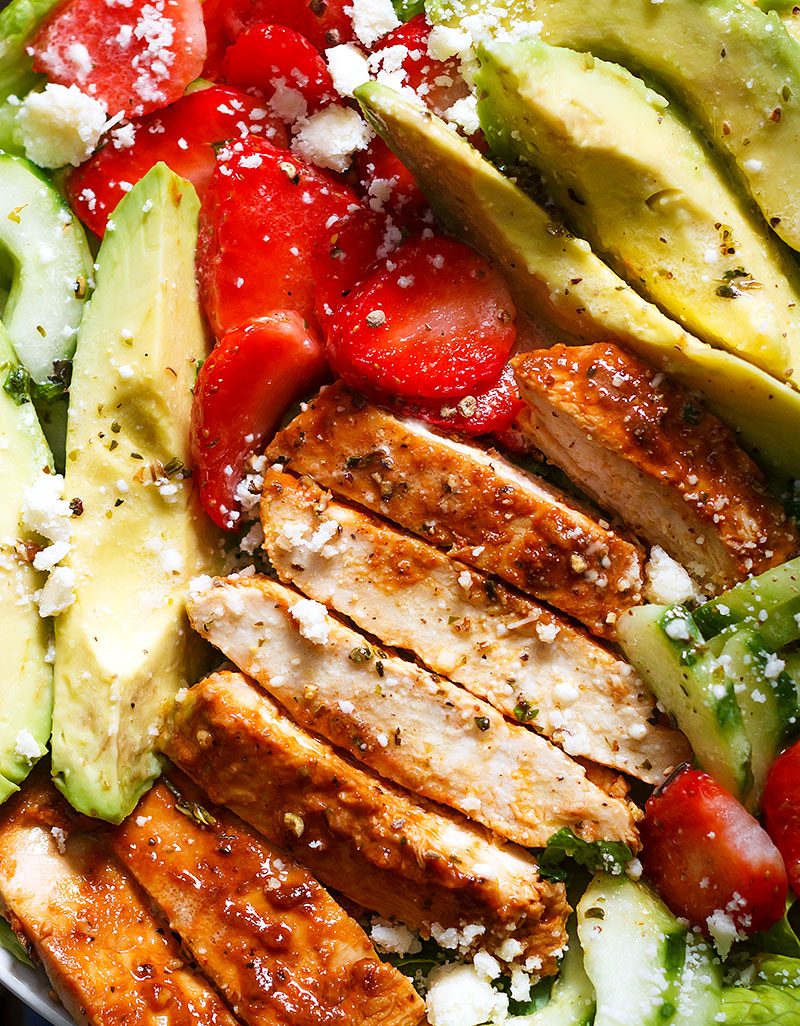 Grilled Chicken Salad Recipe With Avocado And Feta Chicken Salad Recipe — Eatwell101 9329