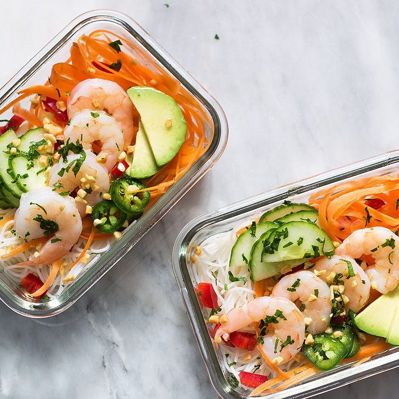 MEAL PREP Turkey Spring Roll Jars • Healthy Spring Roll Bowl