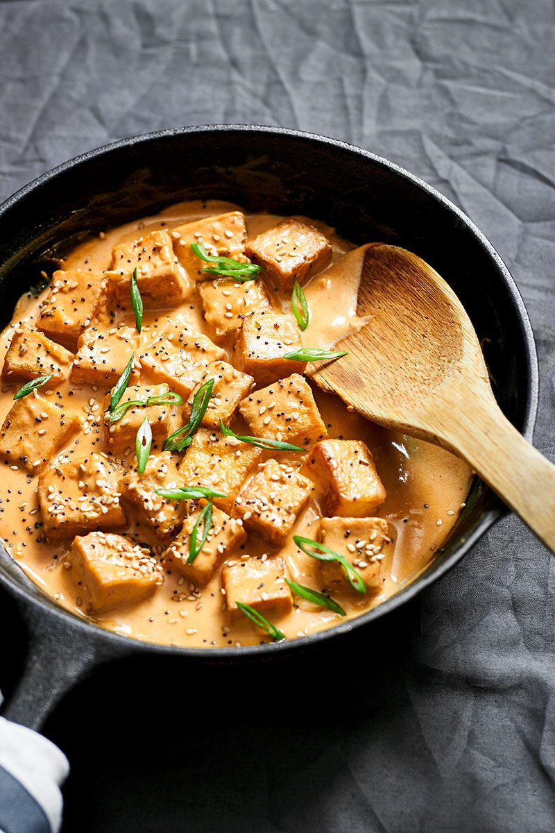 Tofu Stir Fry Recipe with Tahini Sauce — Eatwell101