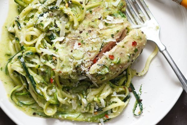 Chicken pesto zucchini noodles: Introducing OmieBox