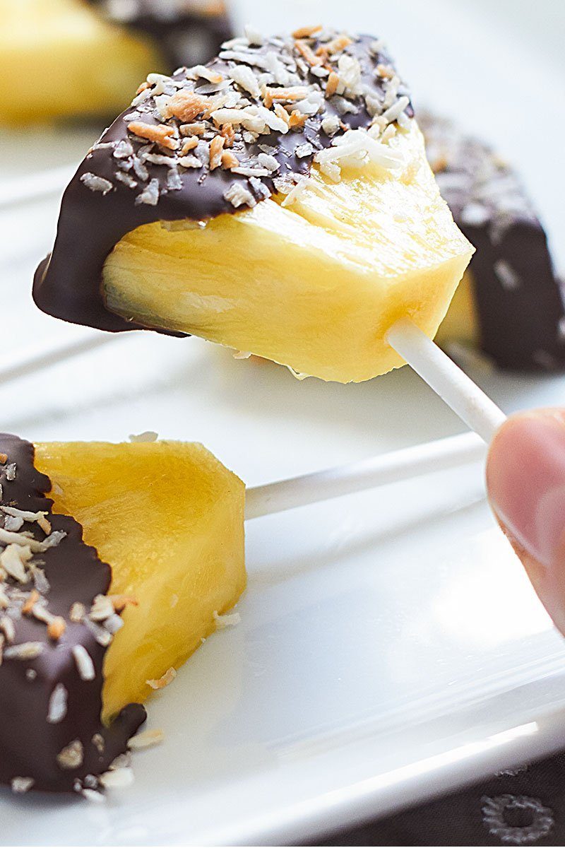 Pineapple Chocolate Coconut Pops Recipe - Pineapple Pops ...