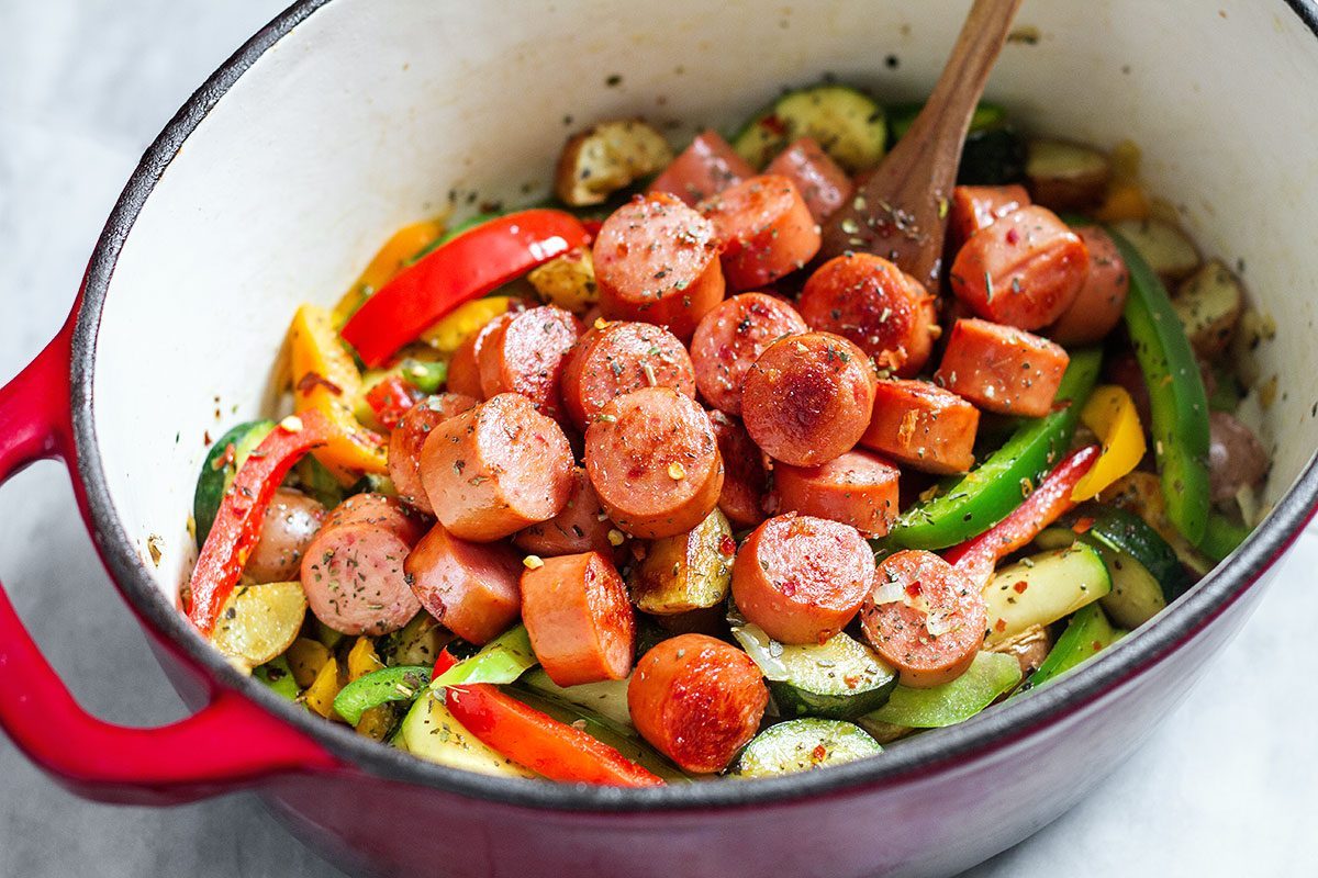 One Pot Sausage and Vegetables Recipe — Eatwell101