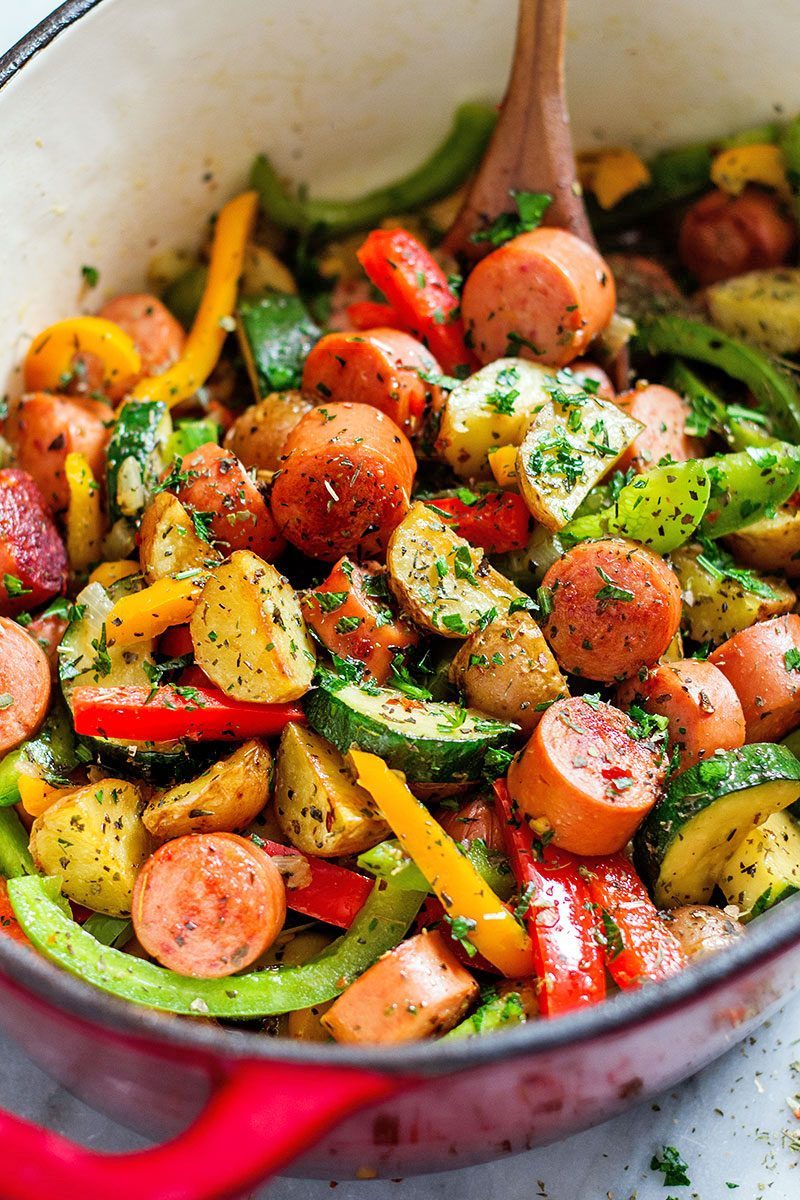 20-Minute Healthy Sausage and Veggies One-Pot