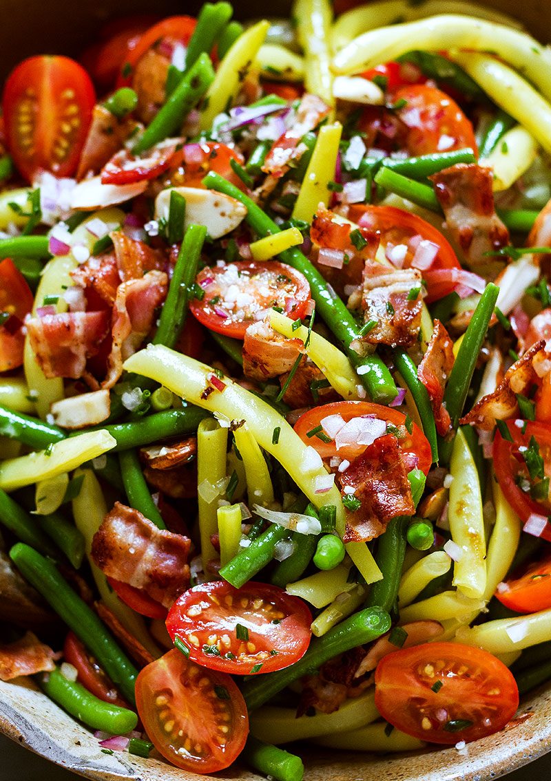 Bean Salad Recipe with Bacon, Tomato — Eatwell101