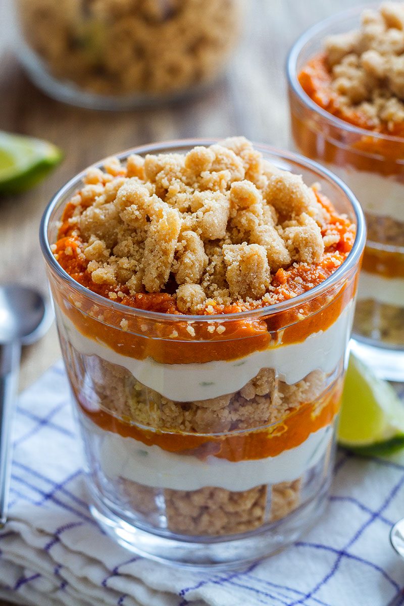 Pumpkin Pie Parfaits Recipe with Crumble Topping — Eatwell101