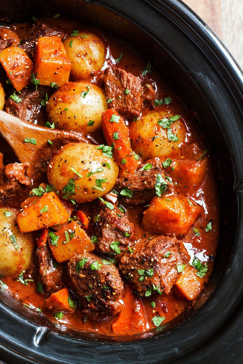 Slow Cooker Beef Stew Recipe with Butternut, Carrot and Potatoes ...