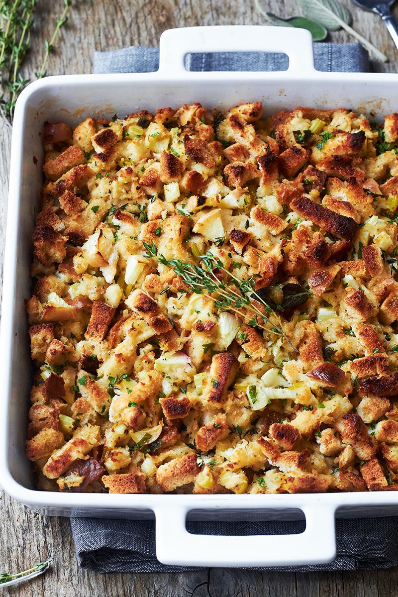 Thanksgiving Stuffing Recipe with Apple and Sage – How to Make ...