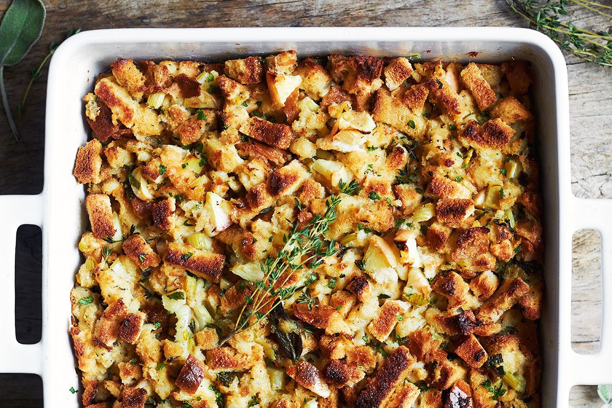 Thanksgiving Stuffing Recipe with Apple and Sage – How to Make ...