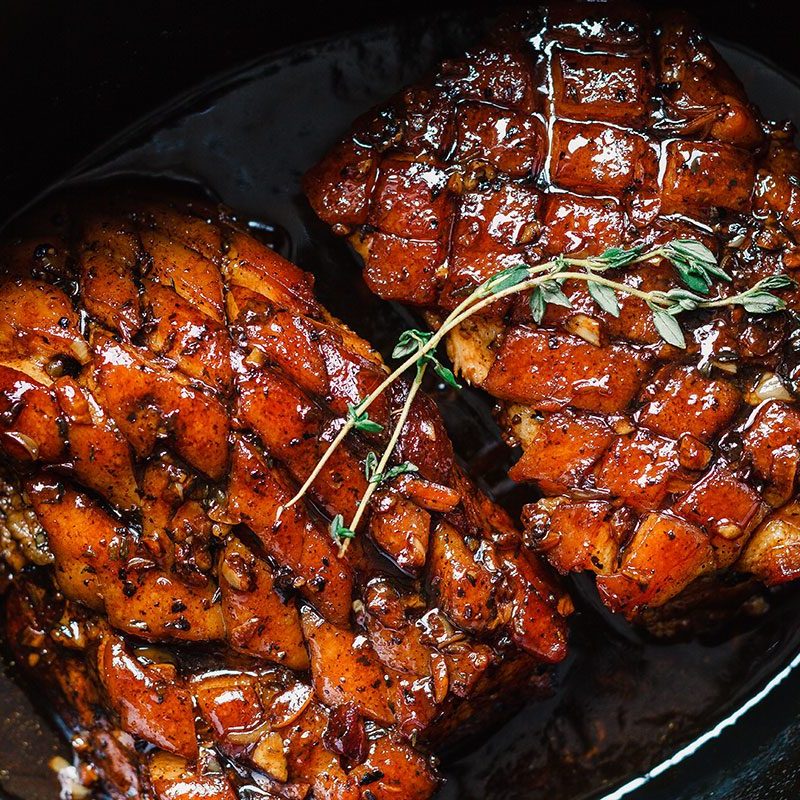 Glazed pork belly recipe