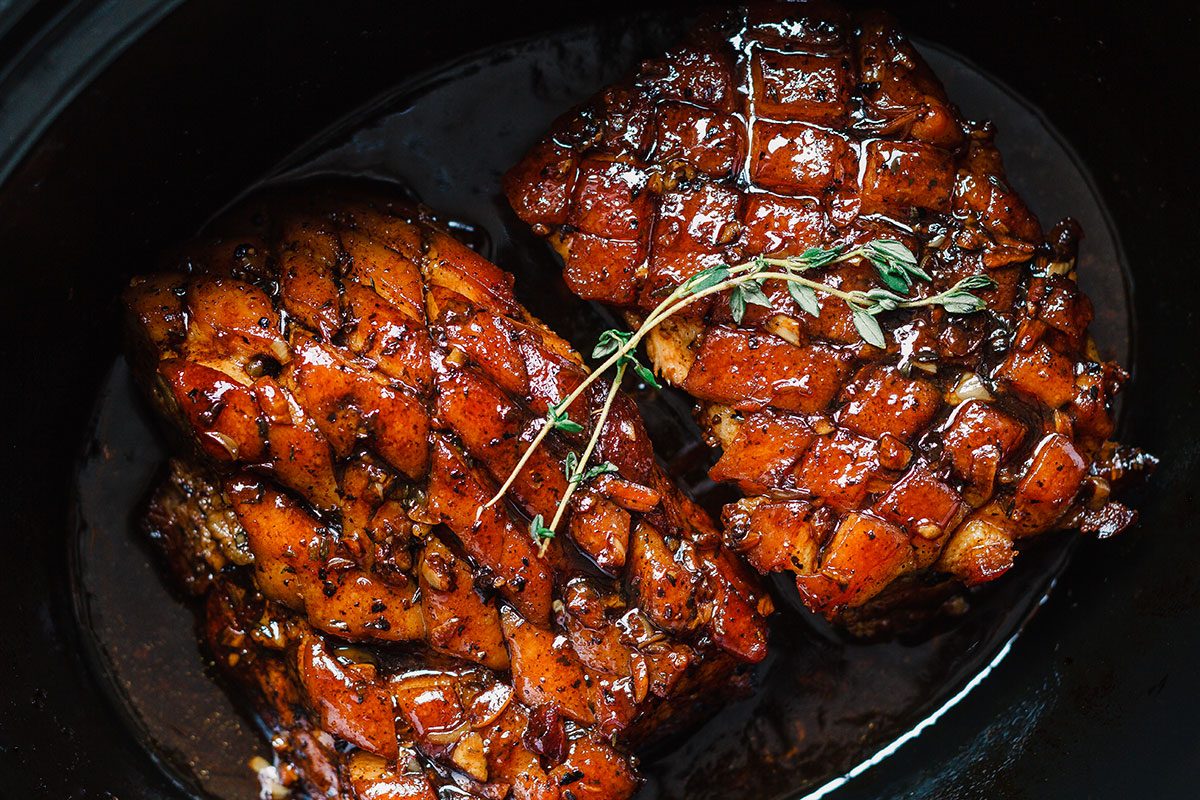 Slow Cooker Pork Belly Recipe with Honey Balsamic Glaze ...