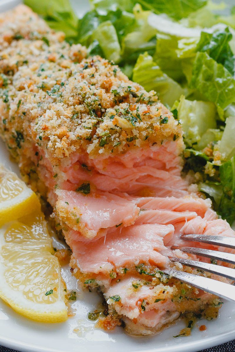 Baked Parmesan Crusted Salmon Recipe — Eatwell101