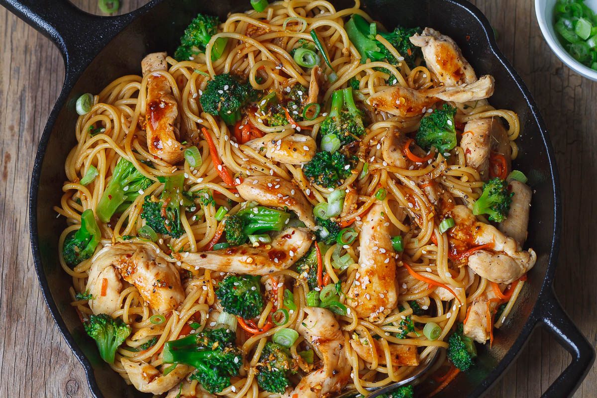 15-Minute Chicken Stir Fry Noodles – Chicken Stir Fry Pasta Recipe —  Eatwell101