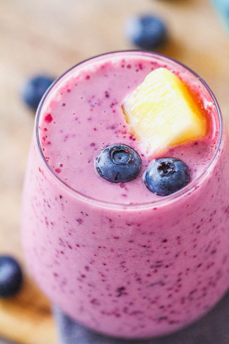 Blueberry Pineapple Smoothie Recipe — Eatwell101