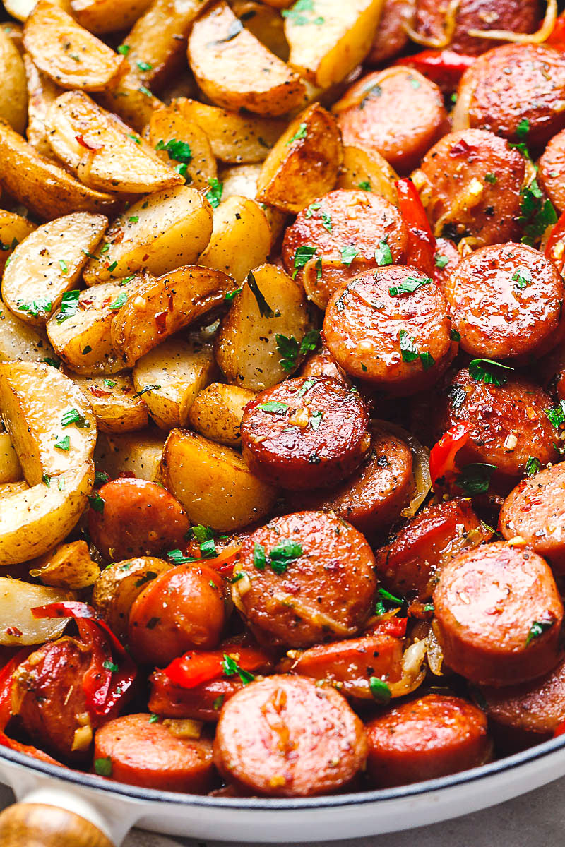 Smoked Sausage and Potato Skillet Recipe – Smoked Sausage Recipe ...