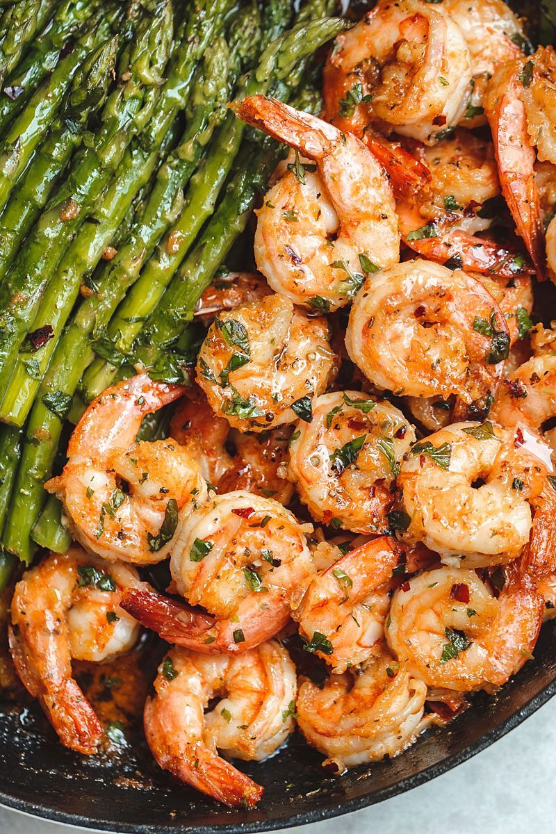 Garlic Butter Shrimp Recipe with Asparagus – Best Shrimp Recipe ...