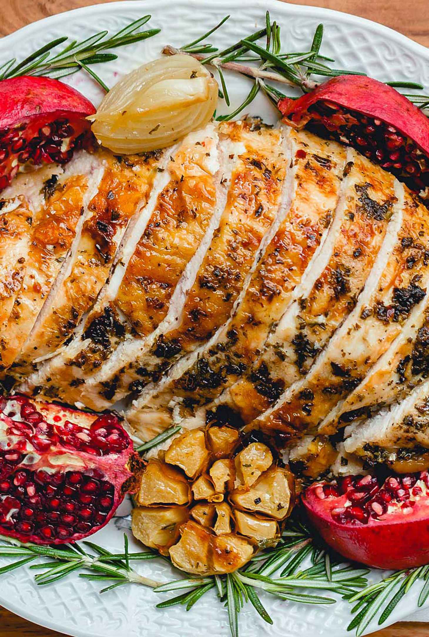 Roasted Turkey Breast With Garlic Herb Butter 1460x2168 