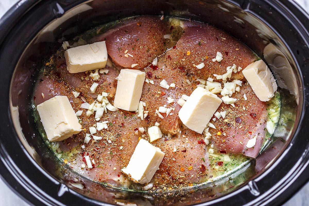 Crock Pot Chicken thighs with Lemon Garlic Butter – Crockpot Chicken ...