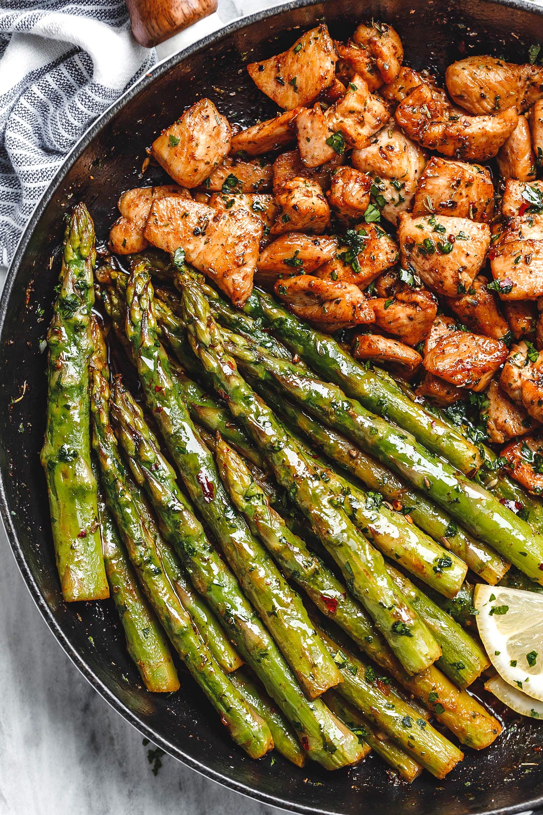 Garlic Butter Chicken Bites and Asparagus Recipe – Best Chicken Recipe ...