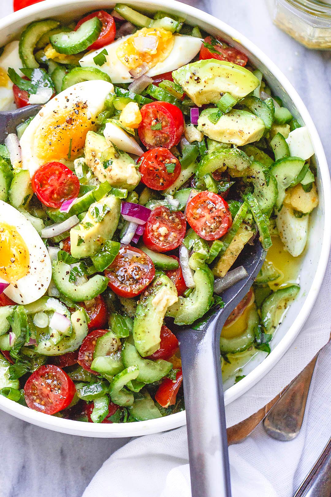 Avocado Salad Recipe with Tomato, Eggs and Cucumber – Healthy Avocado ...