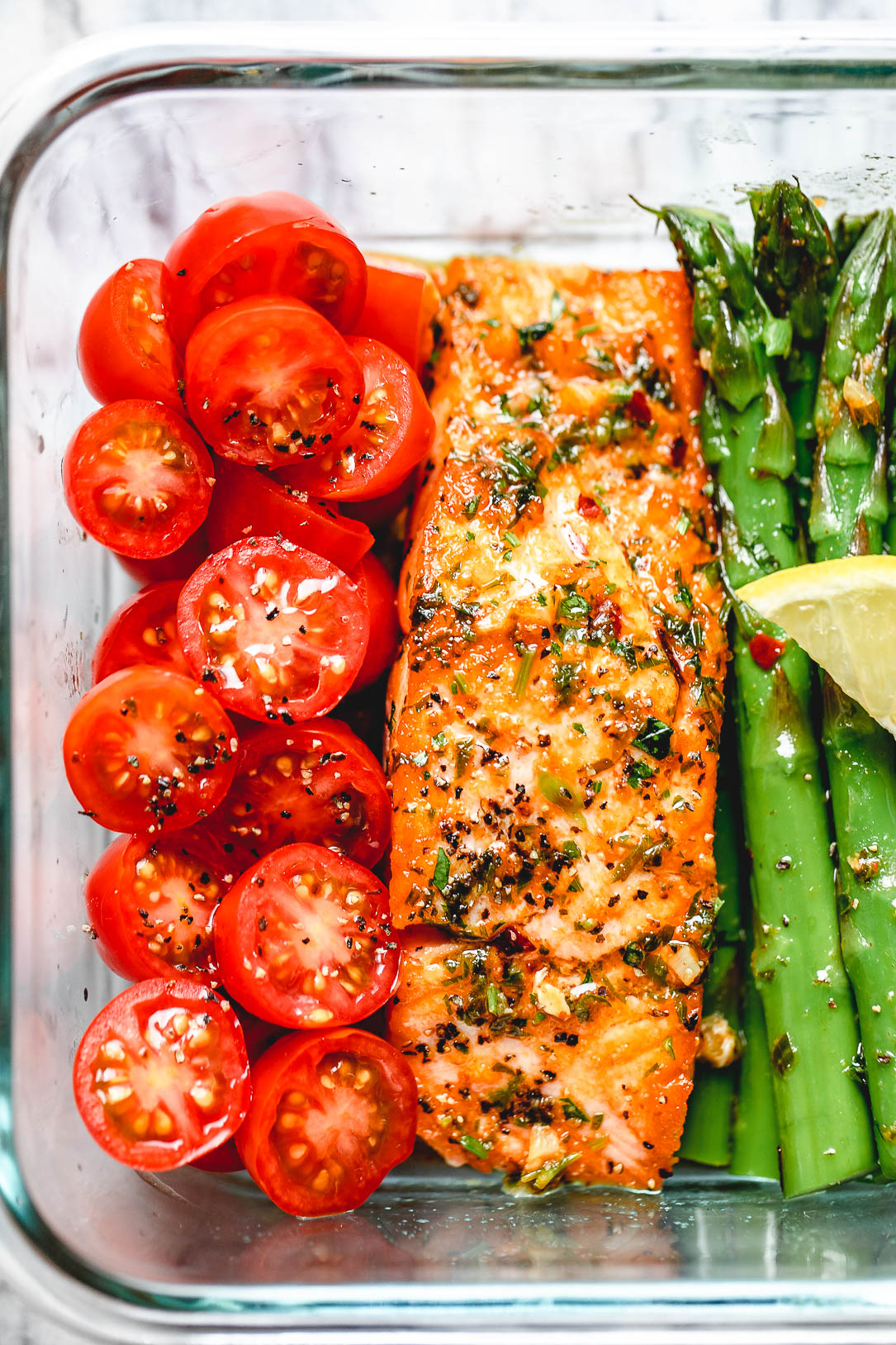 Meal-Prep Garlic Butter Salmon with Asparagus Recipe – Meal Prep Salmon ...