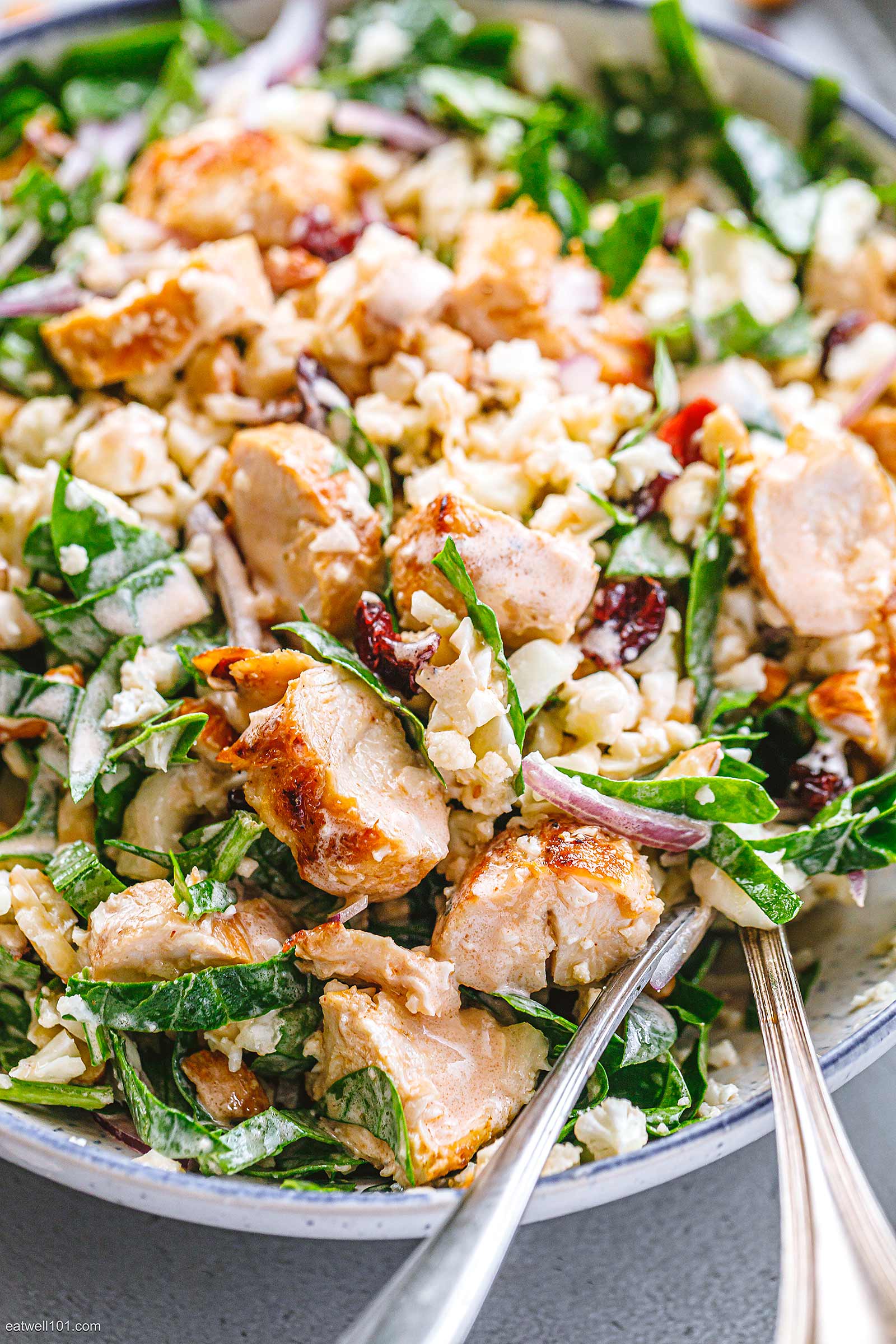 Meal Prep Chicken Spinach Cauliflower Salad Recipe – Chicken Meal