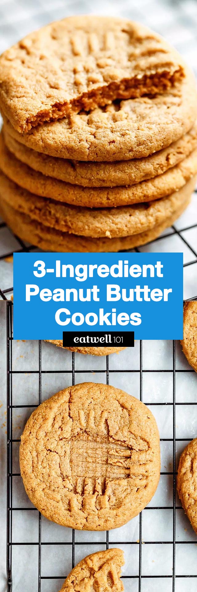 3 ingredients Keto Peanut Butter Cookies – These delicious and easy keto & low carb peanut butter cookies are your new go-to guilt-free treat!