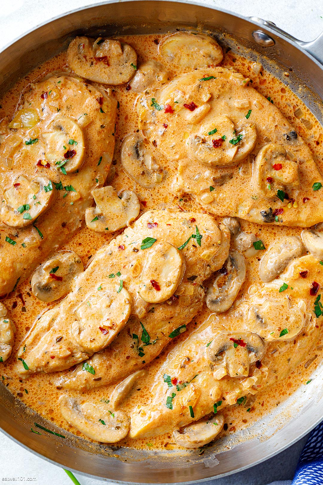 Creamy Garlic Parmesan Chicken Breasts﻿ Recipe with Mushrooms – Chicken ...