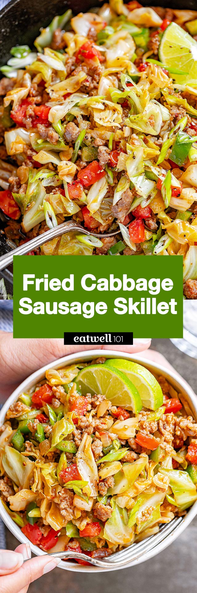 Fried Cabbage Sausage Skillet Recipe — Eatwell101