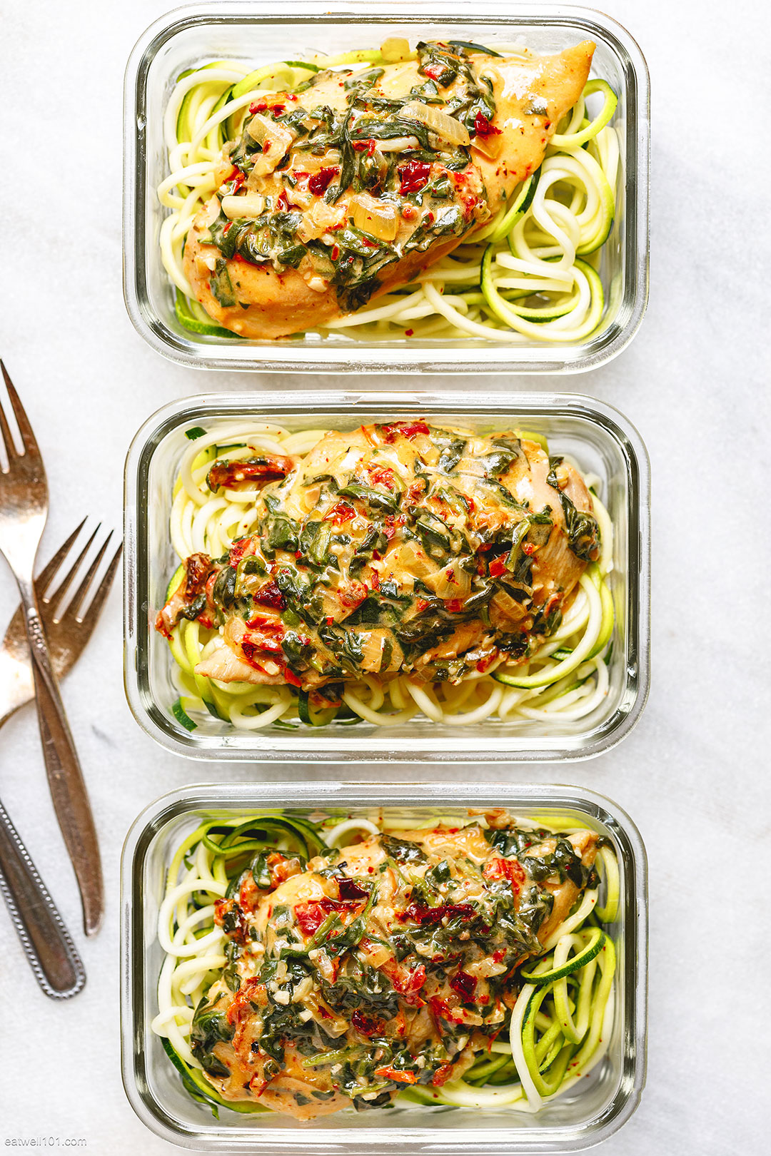 Meal Prep Garlic Butter Chicken Meatballs Recipe with Zucchini Noodles —  Eatwell101