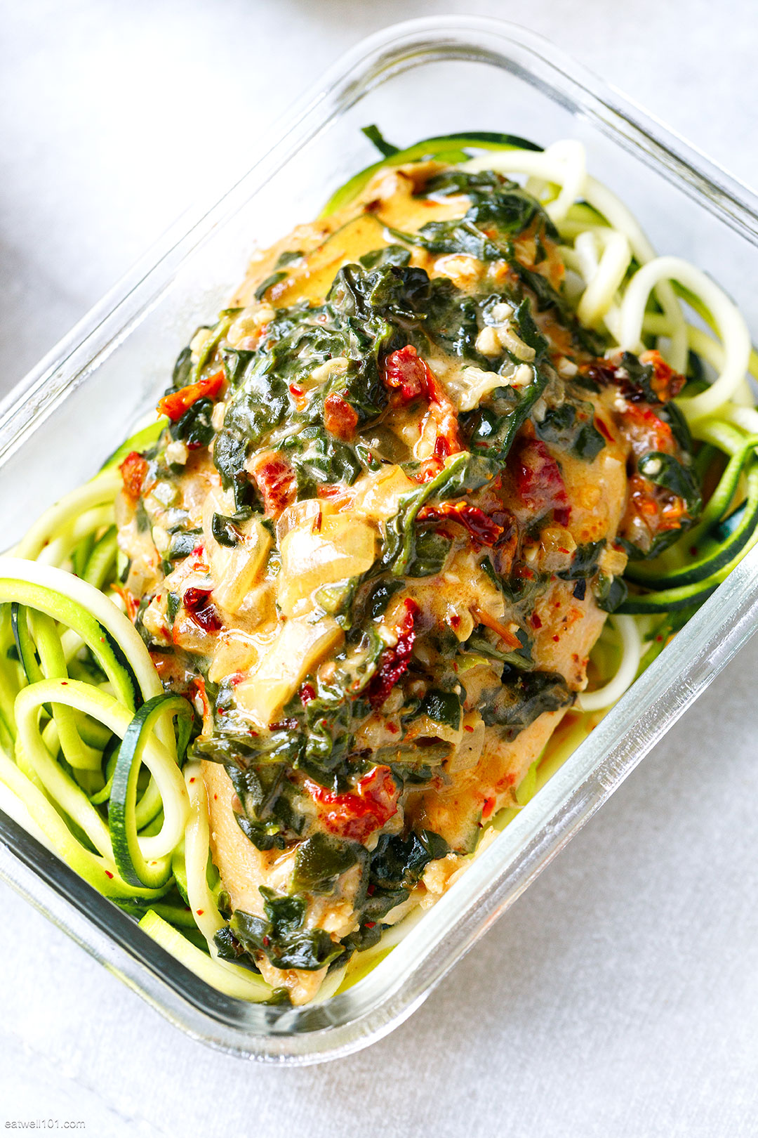 Meal Prep Garlic Butter Chicken Meatballs Recipe with Zucchini Noodles —  Eatwell101