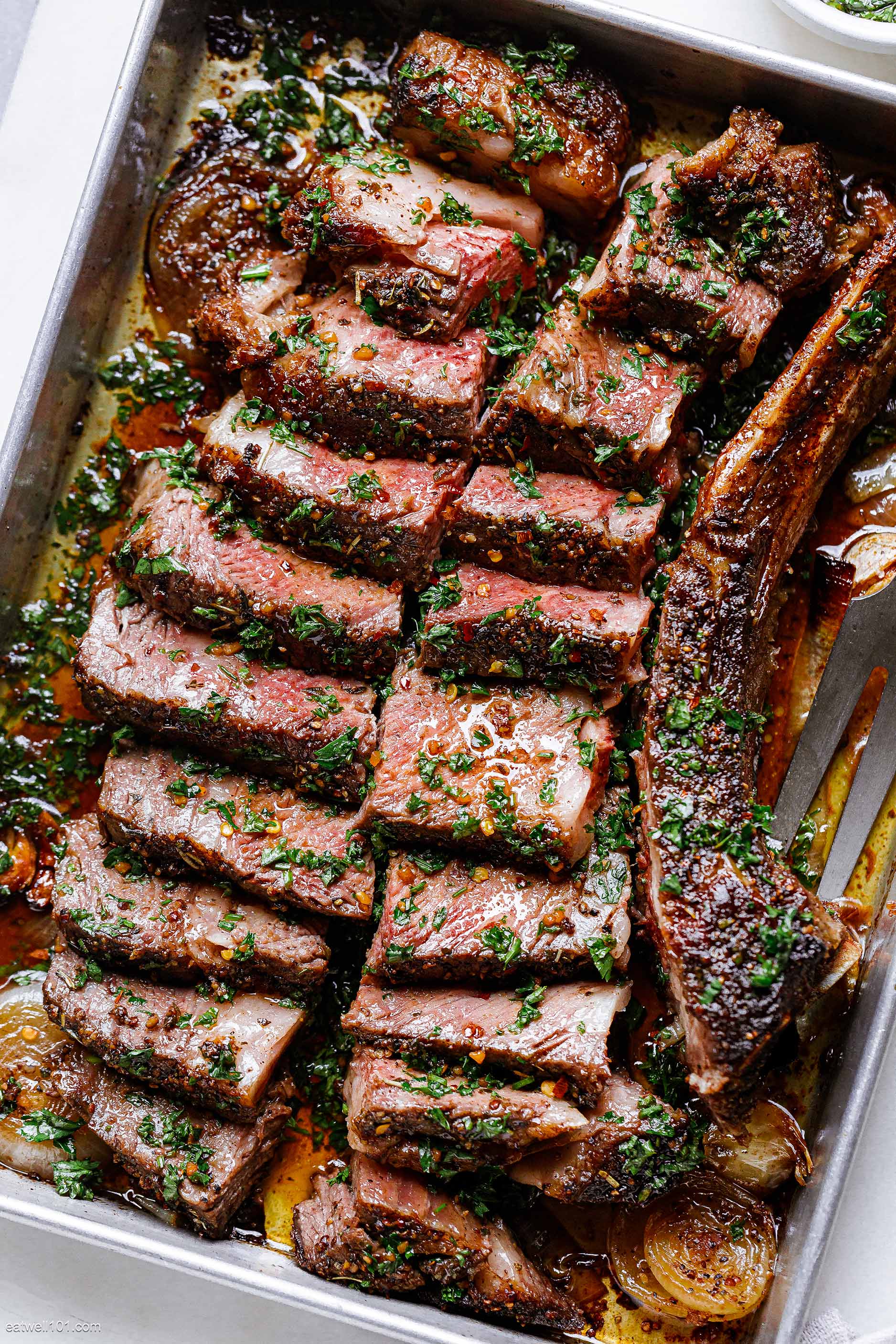 Garlic Herb Butter Steak Recipe in Oven – Oven Roasted Steak Recipe ...