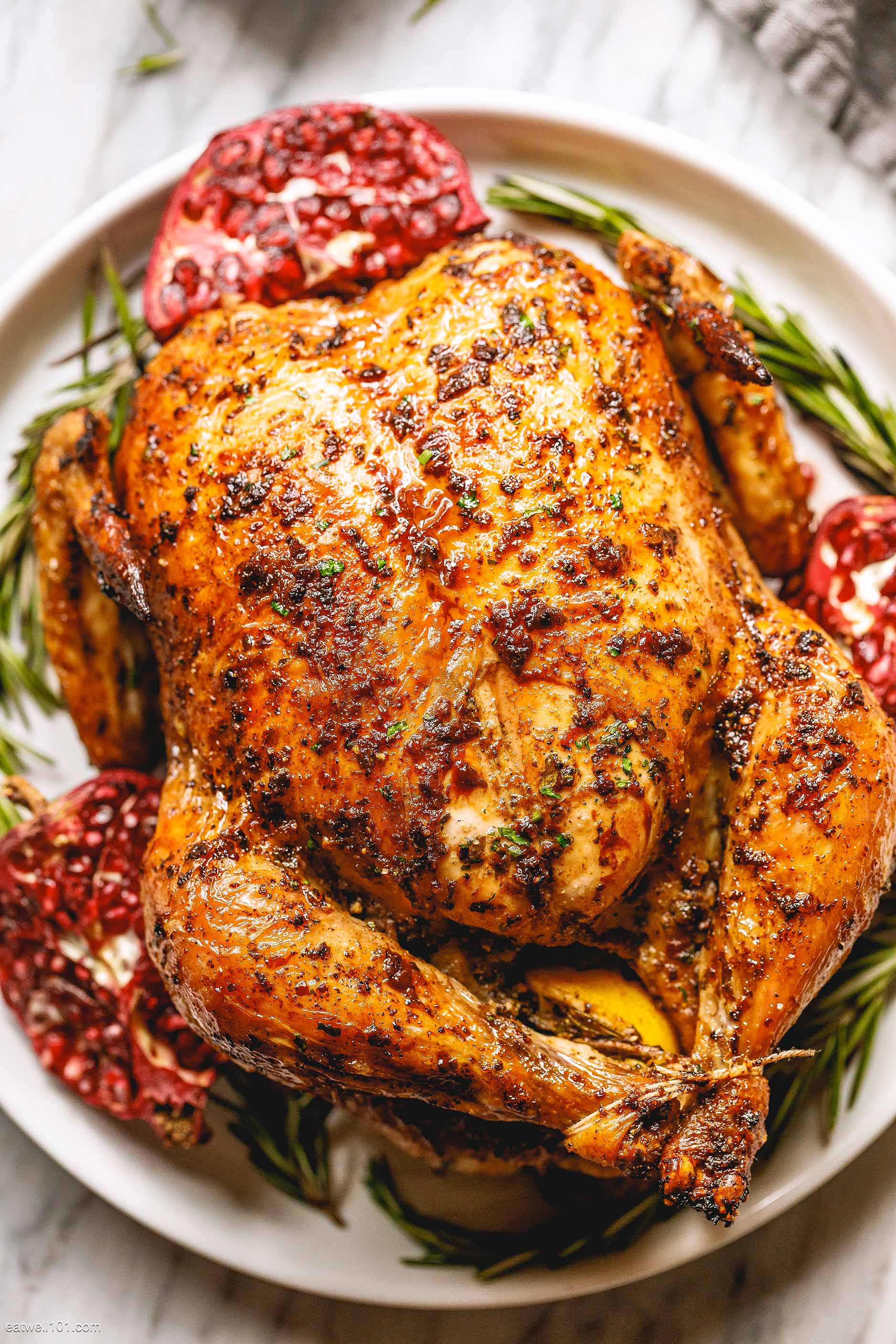 Roasted Chicken Recipe with Garlic Herb Butter – Whole Roasted Chicken ...