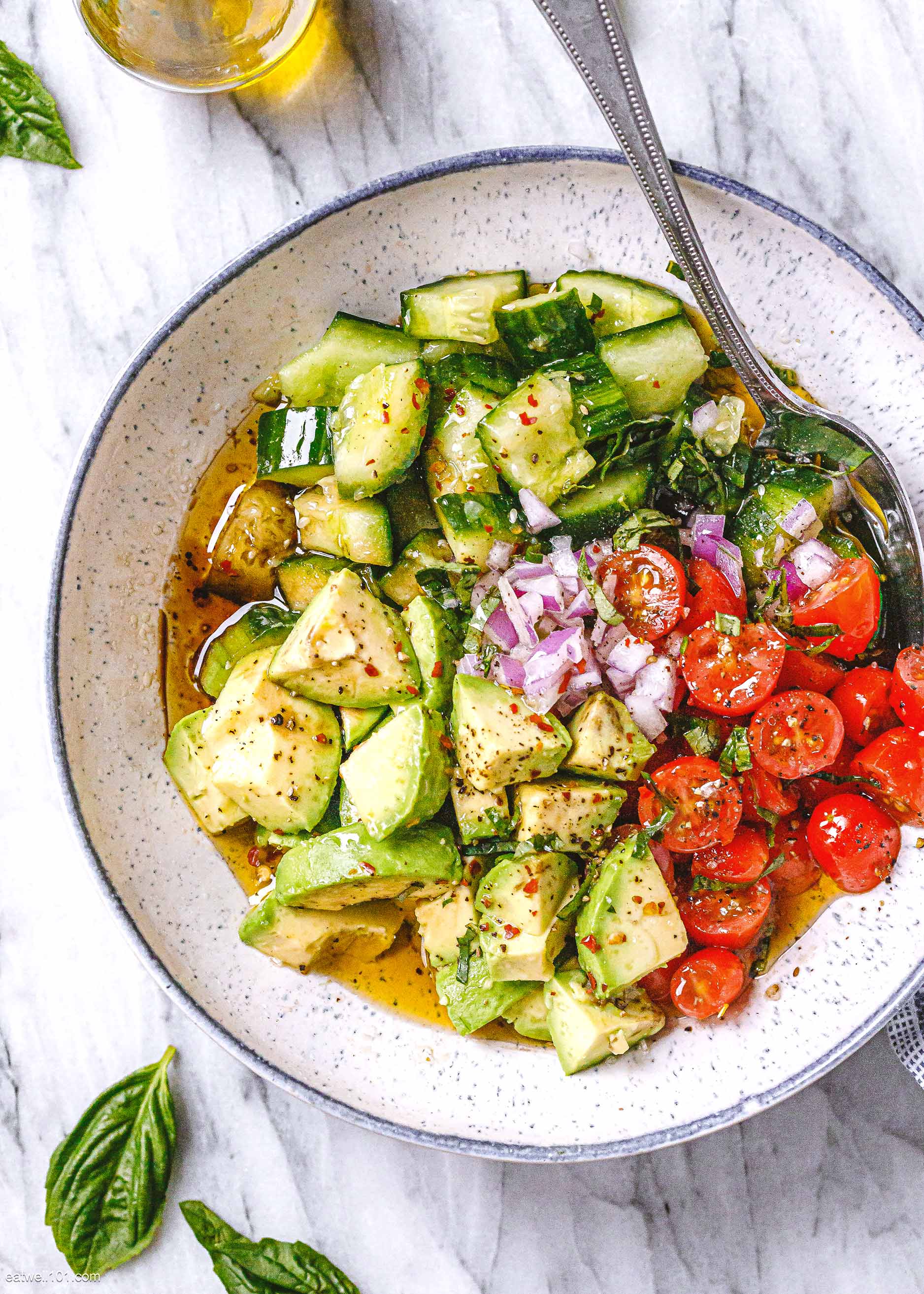 Healthy Cucumber Salad Recipe with Tomato, Avocado – Cucumber Salad ...